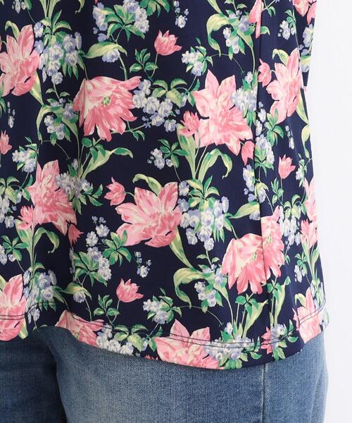 LAURA ASHLEY（ローラアシュレイ）の「【洗える／ジャージ素材／同柄アイテムあり】シャーボーン柄プルオーバー（Tシャツ/カットソー・レディース・ネイビー系/パープル系5・38/40）」の4枚目の写真