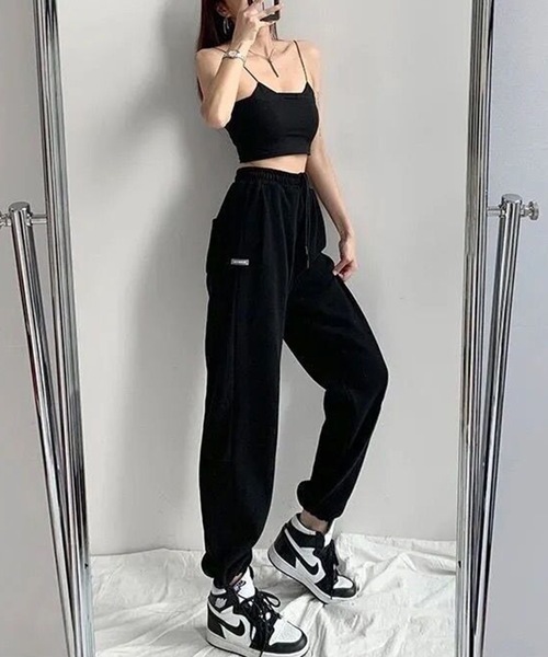 Lace Ladies（レースレディース）の「裾絞り ドロスト スウェット トラック パンツ（スウェットパンツ・レディース・ダークグレー/ブラック/ライトグレー・M/XL）」の6枚目の写真