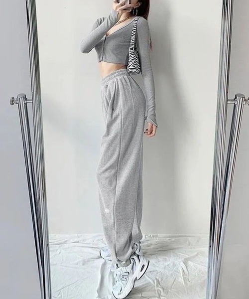 Lace Ladies（レースレディース）の「裾絞り ドロスト スウェット トラック パンツ（スウェットパンツ・レディース・ダークグレー/ブラック/ライトグレー・M/XL）」の16枚目の写真