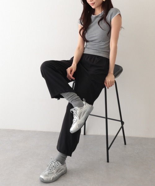 Lace Ladies（レースレディース）の「裾絞り ドロスト スウェット トラック パンツ（スウェットパンツ・レディース・ダークグレー/ブラック/ライトグレー・M/XL）」の13枚目の写真