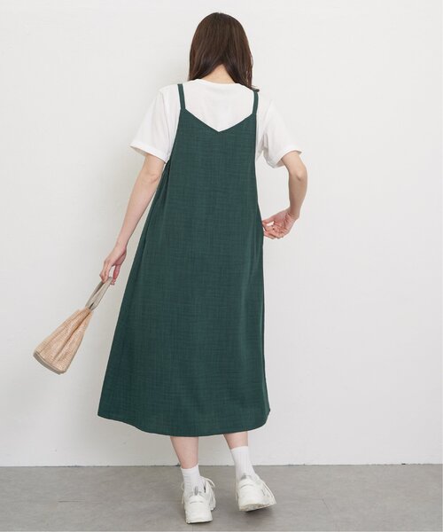 ikka（イッカ）の「【2点セット】リネンライク2WAYキャミワンピセット（ワンピース・レディース・ブラック/グリーン/ベージュ・M/L/S）」の10枚目の写真