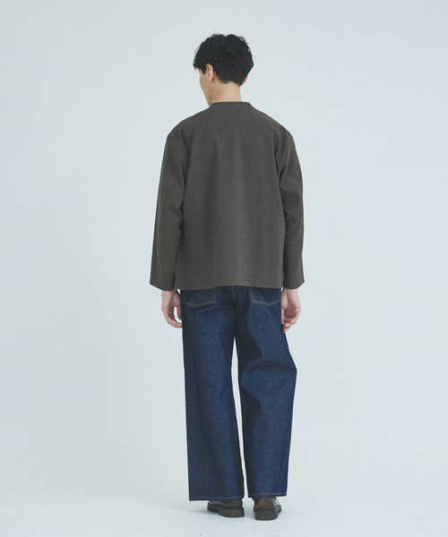 URBAN SQUARE シャツアウター メンズ ストレッチ 通気性 長袖