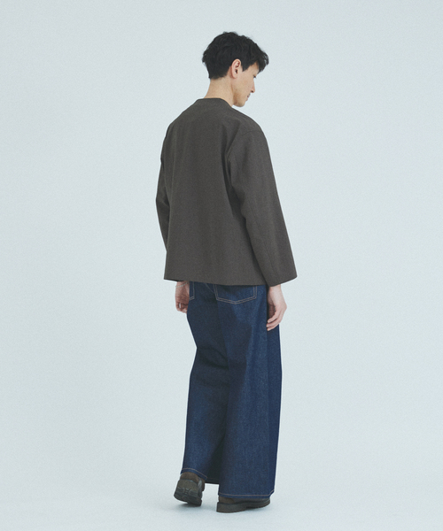 JOURNAL STANDARD（ジャーナルスタンダード）の「”吸水速乾 / 通気性” EVALET ストレッチ ノーカラージャケット / セットアップ対応（ノーカラージャケット・メンズ・ネイビー/ブラック系その他/チョコ・SMALL/MEDIUM/LARGE）」の22枚目の写真