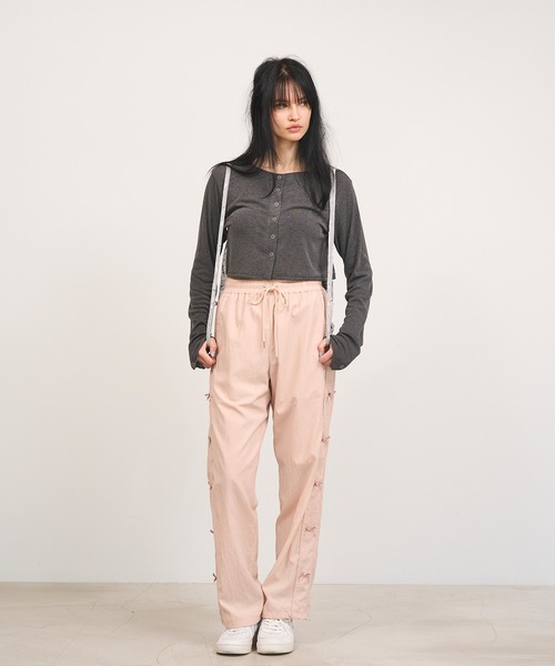 Nora Lily elle（ノラリリーエル）の「【Nora Lily】「elle」Design Cut L/S Cardigan（Tシャツ/カットソー・レディース・ブラック/ホワイト/チャコールグレー・FREE）」の13枚目の写真