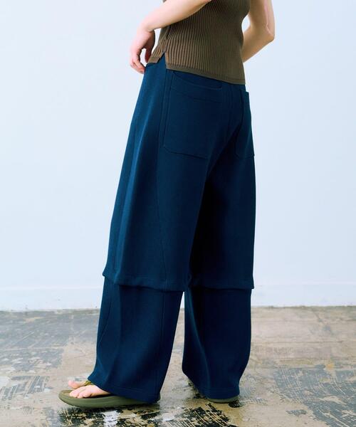 THE GOODLAND MARKET（ザグッドランドマーケット）の「cwtch　COTTON KNIT 2WAY PANTS（その他パンツ・レディース・アイボリー/オレンジ/ネイビー・FREE）」の2枚目の写真
