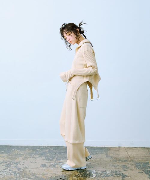 THE GOODLAND MARKET（ザグッドランドマーケット）の「cwtch　COTTON KNIT 2WAY PANTS（その他パンツ・レディース・アイボリー/オレンジ/ネイビー・FREE）」の11枚目の写真