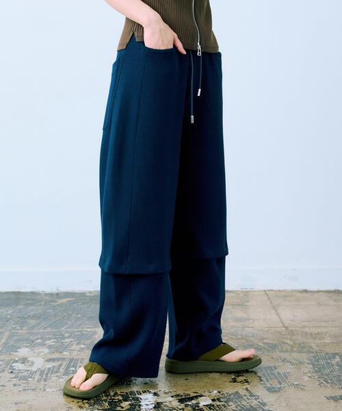 THE GOODLAND MARKET（ザグッドランドマーケット）の「cwtch　COTTON KNIT 2WAY PANTS（その他パンツ・レディース・アイボリー/オレンジ/ネイビー・FREE）」の16枚目の写真