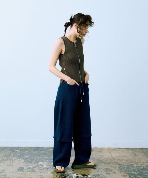 THE GOODLAND MARKET（ザグッドランドマーケット）の「cwtch　COTTON KNIT 2WAY PANTS（その他パンツ・レディース・アイボリー/オレンジ/ネイビー・FREE）」の19枚目の写真