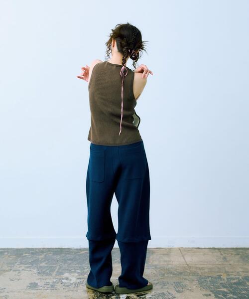 THE GOODLAND MARKET（ザグッドランドマーケット）の「cwtch　COTTON KNIT 2WAY PANTS（その他パンツ・レディース・アイボリー/オレンジ/ネイビー・FREE）」の20枚目の写真