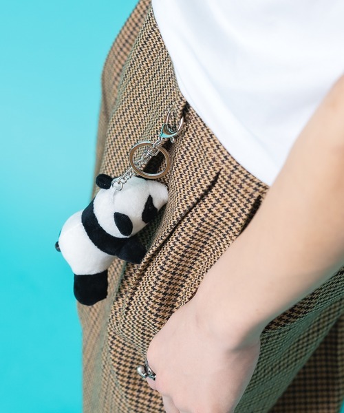 ankoROCK(アンコロック)の「TEDDY ankoROCK キーリング(キーホルダー・レディース・ブラック×ホワイト/グレー・ONESIZE)」の1枚目の写真
