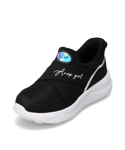 ANAP GｉRL（アナップガール）の「【ANAP GIRL】 スパットシューズ（スリッポンタイプ） 手を使わずに履ける 【19.0cm～24.0cm】（スニーカー・キッズ・ブラック/ベージュ/パープル・19.0cm/20.0cm/21.0cm/22.0cm/23.0cm/24.0cm）」の8枚目の写真