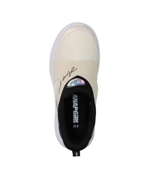 ANAP GｉRL（アナップガール）の「【ANAP GIRL】 スパットシューズ（スリッポンタイプ） 手を使わずに履ける 【19.0cm～24.0cm】（スニーカー・キッズ・ブラック/ベージュ/パープル・19.0cm/20.0cm/21.0cm/22.0cm/23.0cm/24.0cm）」の22枚目の写真