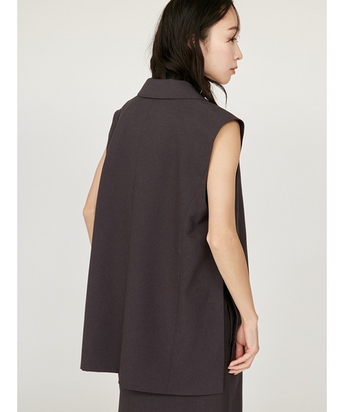 emmi(エミ)の「UVカット テーラーカラーベスト(その他アウター・レディース・オリーブ/チャコールグレー・FREE)」の5枚目の写真