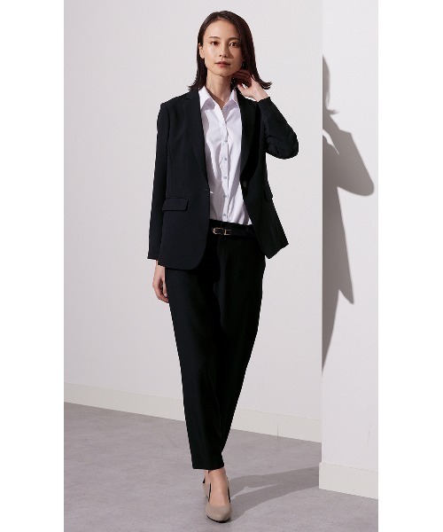 AOYAMA（アオヤマ）の「【手軽スーツ・ジャケット】着疲れ知らずのストレッチ！テーラードジャケット/ベージュ/ネイビー/ブラック｜自宅で洗える/ストレッチ/防シワ/セットアップ着用可｜ゼロプレッシャースーツ｜ビジネスからカジュアルまで◎（スーツジャケット・レディース・ベージュ/ネイビー/ブラック・LL/S/M/L）」の14枚目の写真