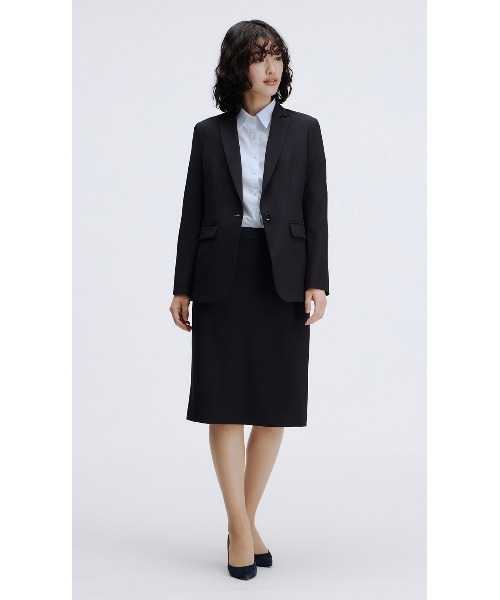 AOYAMA（アオヤマ）の「【手軽スーツ・ジャケット】着疲れ知らずのストレッチ！テーラードジャケット/ベージュ/ネイビー/ブラック｜自宅で洗える/ストレッチ/防シワ/セットアップ着用可｜ゼロプレッシャースーツ｜ビジネスからカジュアルまで◎（スーツジャケット・レディース・ベージュ/ネイビー/ブラック・LL/S/M/L）」の18枚目の写真