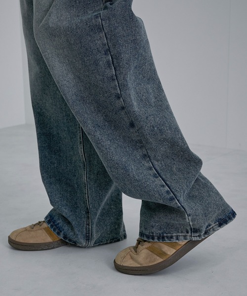 feepur（フェピュール）の「ストレートルーズデニム（デニムパンツ・レディース・ブラック/サックスブルー・SMALL/MEDIUM/LARGE）」の22枚目の写真