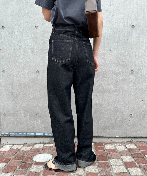 feepur(フェピュール)の「ストレートルーズデニム(デニムパンツ・レディース・ブラック/サックスブルー・SMALL/MEDIUM/LARGE)」の12枚目の写真