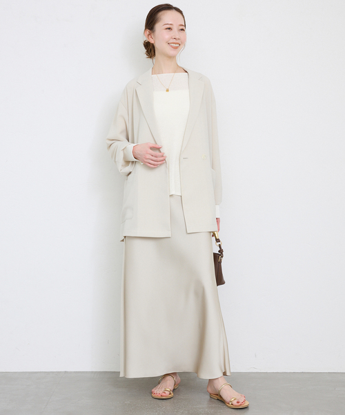 SLOBE IENA(スローブイエナ)の「《追加》リネン混畦ニット(ニット/セーター・レディース・ホワイト/ネイビー/サックスブルー/ピンク・FREE)」の17枚目の写真