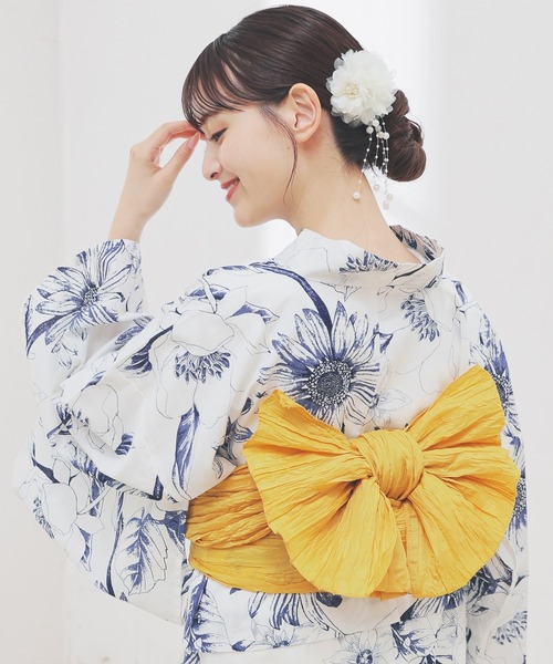 Honeys(ハニーズ)の「浴衣髪飾り(パール付)(和装小物・レディース・アイボリー/ピンク・FREE)」の19枚目の写真