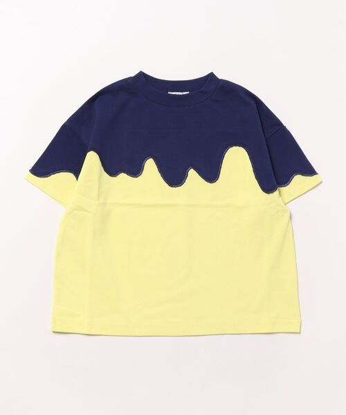 unica(ユニカ)の「バイカラーT(Tシャツ/カットソー・キッズ・ブラック×ホワイト/ネイビー系・L/S/XL/M)」の1枚目の写真