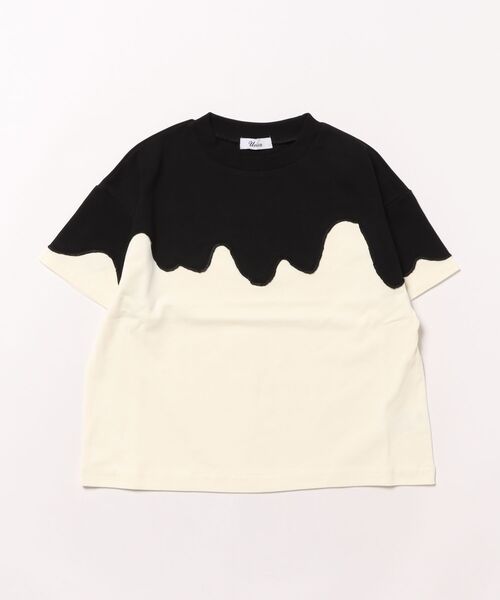 unica(ユニカ)の「バイカラーT(Tシャツ/カットソー・キッズ・ブラック×ホワイト/ネイビー系・L/S/XL/M)」の2枚目の写真