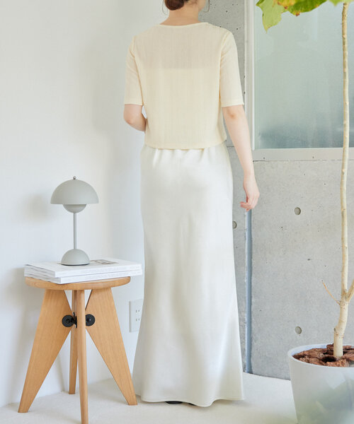 gemeil（ジェムイル）の「【再値下】クロップドシアーカーディガン（IF-225）（Tシャツ/カットソー・レディース・ブラック/アイボリー/グレー・MEDIUM/SMALL）」の10枚目の写真