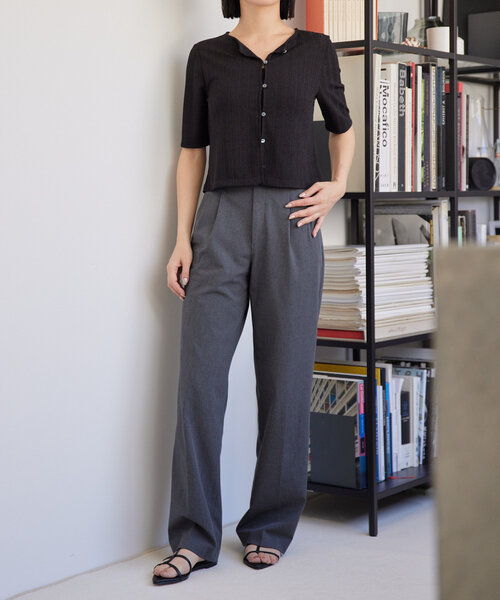 gemeil（ジェムイル）の「【再値下】クロップドシアーカーディガン（IF-225）（Tシャツ/カットソー・レディース・ブラック/アイボリー/グレー・MEDIUM/SMALL）」の15枚目の写真