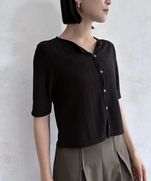 gemeil（ジェムイル）の「【再値下】クロップドシアーカーディガン（IF-225）（Tシャツ/カットソー・レディース・ブラック/アイボリー/グレー・MEDIUM/SMALL）」の17枚目の写真