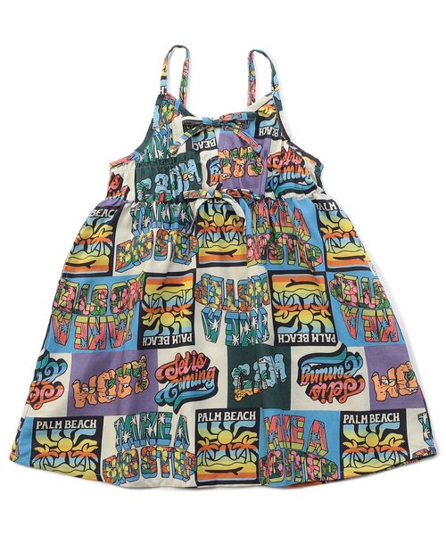 F.O.KIDS（エフオーキッズ）の「【リンク/ジュニア対応】アロハワンピース（ワンピース・キッズ・キナリ/オレンジ/レインボー・140/130/80/120/110/100/90）」の3枚目の写真