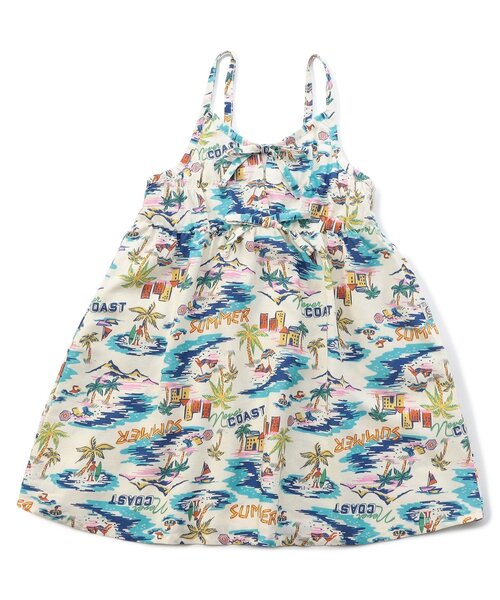 F.O.KIDS（エフオーキッズ）の「【リンク/ジュニア対応】アロハワンピース（ワンピース・キッズ・キナリ/オレンジ/レインボー・140/130/80/120/110/100/90）」の12枚目の写真