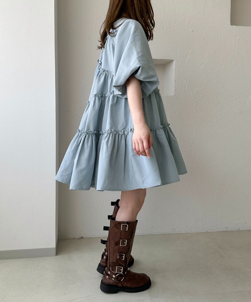 apres jour clair（アプレジュールクレア）の「【apres jour clair】SSティアードチュニックシャツ（チュニック・レディース・ブルー/アイボリー/ライトグレー/ブラウン系その他・フリー/X-LARGE）」の14枚目の写真