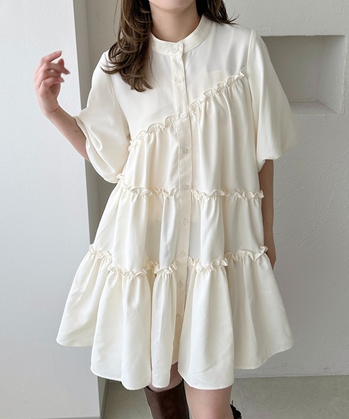 apres jour clair】SSティアードチュニックシャツ（チュニック