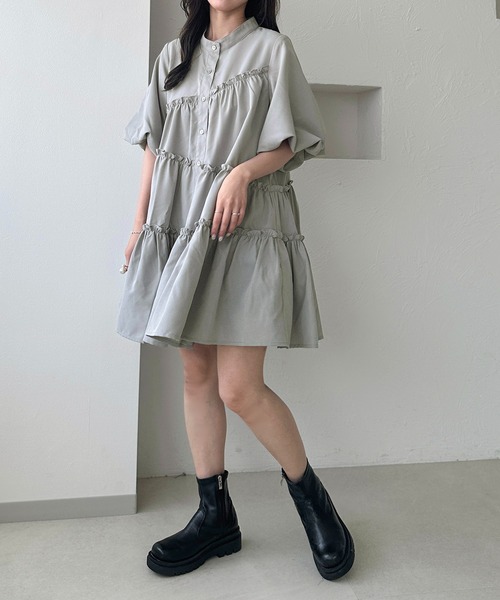 apres jour clair】SSティアードチュニックシャツ（チュニック