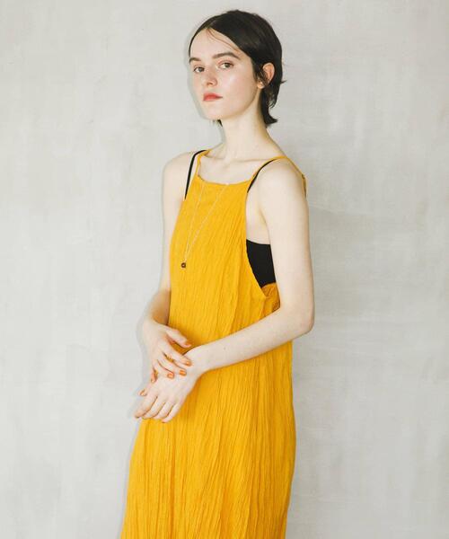 URBAN RESEARCH（アーバンリサーチ）の「コットンクリンクルキャミワンピース（ワンピース・レディース・ブラック/ブラウン/マスタード・FREE）」の5枚目の写真