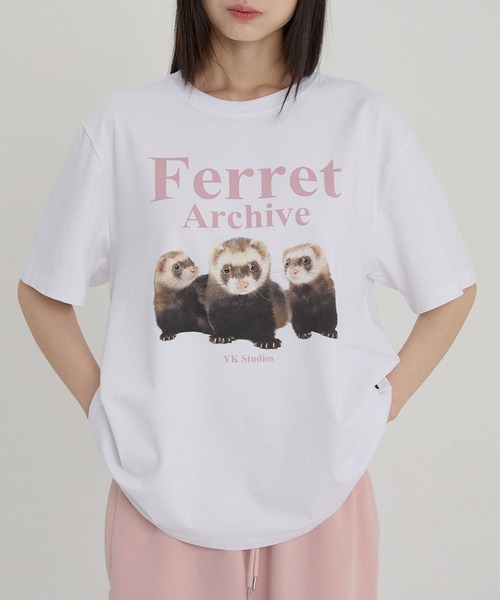 tシャツ 「UNISEX」Wai Kei／フェレットＴEE レディース メンズ セール】【UNISEX】Wai Kei／フェレットTEE（Tシャツ
