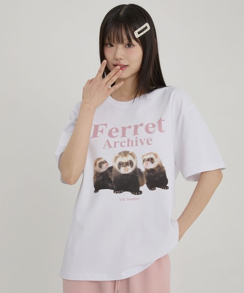 tシャツ 「UNISEX」Wai Kei／フェレットＴEE レディース メンズ WaiKei tシャツ 「UNISEX」Wai Kei／フェレットTEE レディース