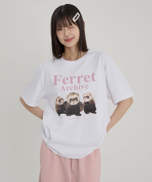 WaiKei(ワイケイ)の「【UNISEX】Wai Kei/フェレットTEE(Tシャツ/カットソー・レディース・ホワイト・MEDIUM/LARGE)」の6枚目の写真