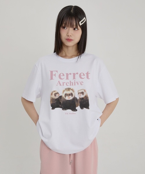 WaiKei(ワイケイ)の「【UNISEX】Wai Kei/フェレットTEE(Tシャツ/カットソー・レディース・ホワイト・MEDIUM/LARGE)」の7枚目の写真