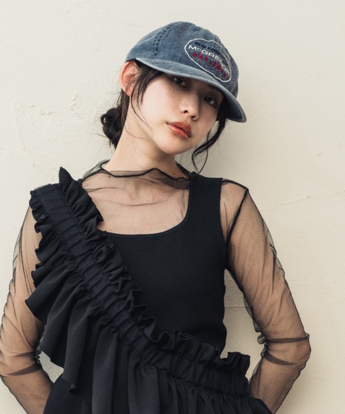 McGREGOR（マックレガー）の「McGREGOR Washed Embroidery Cap（キャップ・レディース・チャコールグレー/マスタード/ネイビー・FREE）」の2枚目の写真