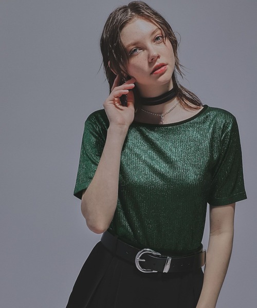 tシャツ 2WAYグリッターリブT(HARE) レディース HARE tシャツ 2WAYグリッターリブT(HARE) レディース : ZOZOTOWN