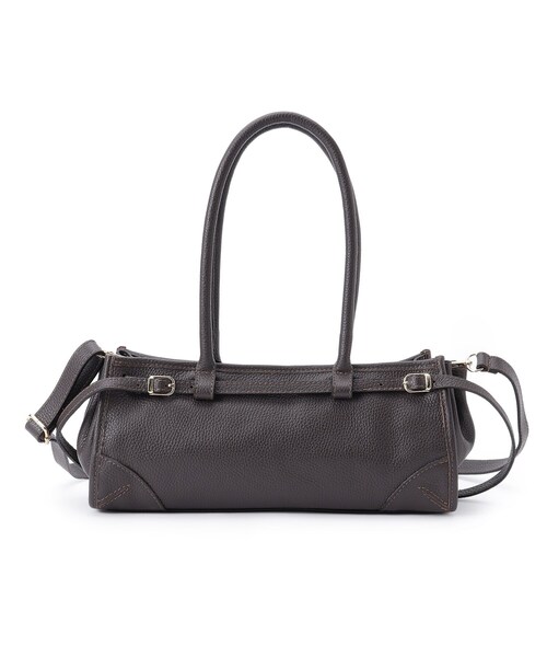 AULENTTI（オウレンティ）の「AULENTTI（オウレンティ）横長ベルト付きボストンバッグ（ボストンバッグ・レディース・ブラウン系・00）」の4枚目の写真