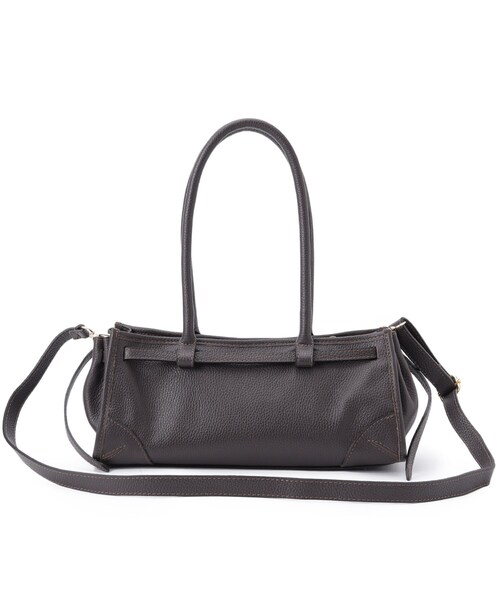 AULENTTI（オウレンティ）の「AULENTTI（オウレンティ）横長ベルト付きボストンバッグ（ボストンバッグ・レディース・ブラウン系・00）」の6枚目の写真