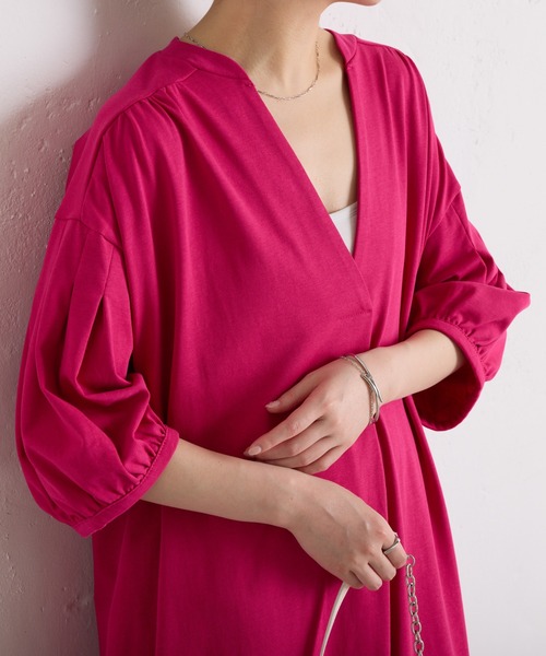 COLLAGE GALLARDAGALANTE（コラージュガリャルダガランテ）の「バックオープンカットワンピース/WEB限定（ワンピース・レディース・ピンク/グレー/ブラック・FREE）」の3枚目の写真