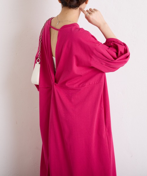 COLLAGE GALLARDAGALANTE（コラージュガリャルダガランテ）の「バックオープンカットワンピース/WEB限定（ワンピース・レディース・ピンク/グレー/ブラック・FREE）」の18枚目の写真