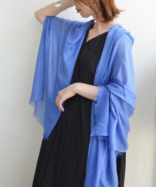 ストール/ショール（ブルー・ネイビー/青色系）ファッション通販