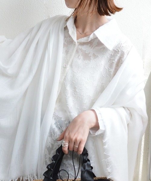 薄手 ストール ショール ボレロ 紫外線 日焼け UV 冷房 対策 ホワイト 薄手 ストール ショール ボレロ 紫外線 日焼け UV 冷房 対策 ホワイト