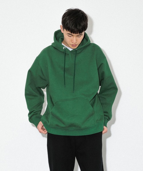 Knuu(ヌウ)の「Heavy Hooded Sweatshirt / ヘビーベーシックパーカー(パーカー・メンズ・ブラック/ヘザーグレー/ホワイト/グリーン/レッド/ネイビー/マルーン・X-SMALL/SMALL/MEDIUM/LARGE/X-LARGE/XX-LARGE)」の4枚目の写真