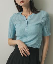 SENSE OF PLACE by URBAN RESEARCH | ヘンリーネックミニケーブルセーター(半袖)(ニット/セーター)