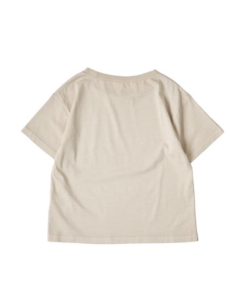 MUHET(ミュエータ)の「pigment logo t-shirt / ピグメント加工ロゴTシャツ(Tシャツ/カットソー・レディース・ブラウン/杢グレー/チャコールグレー/アイボリー・FREE)」の10枚目の写真