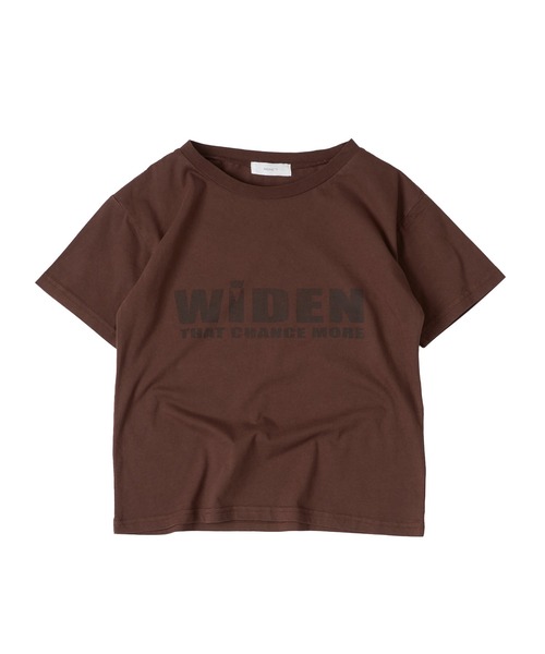 MUHET(ミュエータ)の「pigment logo t-shirt / ピグメント加工ロゴTシャツ(Tシャツ/カットソー・レディース・ブラウン/杢グレー/チャコールグレー/アイボリー・FREE)」の15枚目の写真